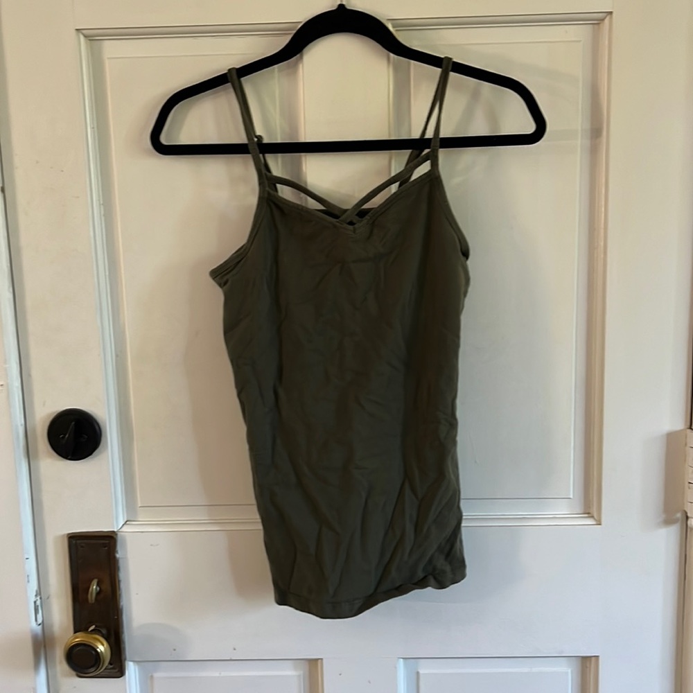Olive Green Crisscross Cami